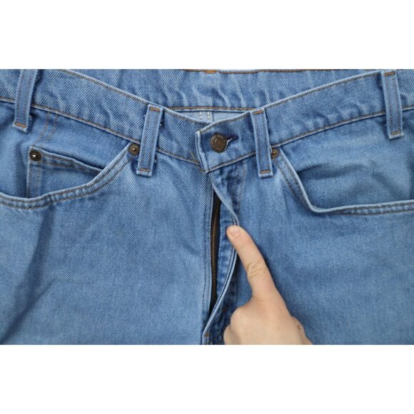 Vtg 70s 80s Levis Orange Tab Mens 32x31 Distressed Straight Leg Denim Jeans USA - Picture 5 of 12
